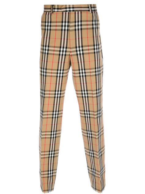 burberry london house check wool pants|burberry her men's clothing.